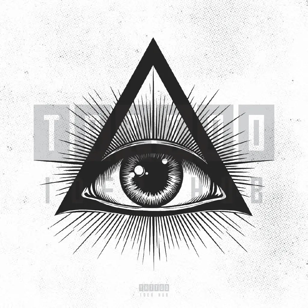 all seeing third eye tattoo idea design stencil png