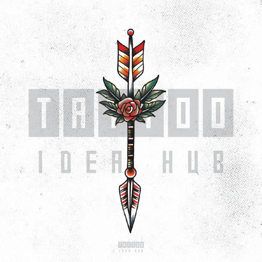 simple traditional arrow tattoo idea design stencil png
