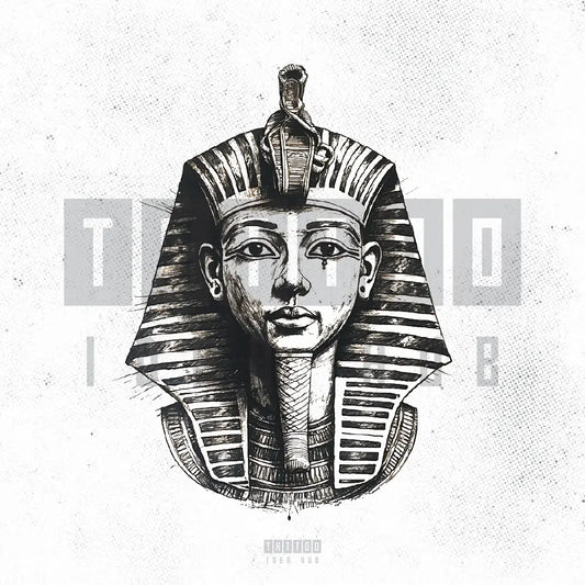 egyptian pharaoh tattoo idea design stencil png