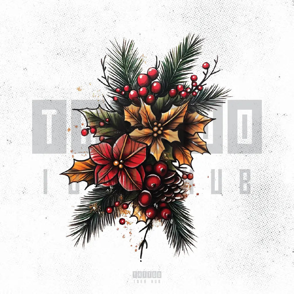 traditional christmas ornament tattoo idea design stencil png