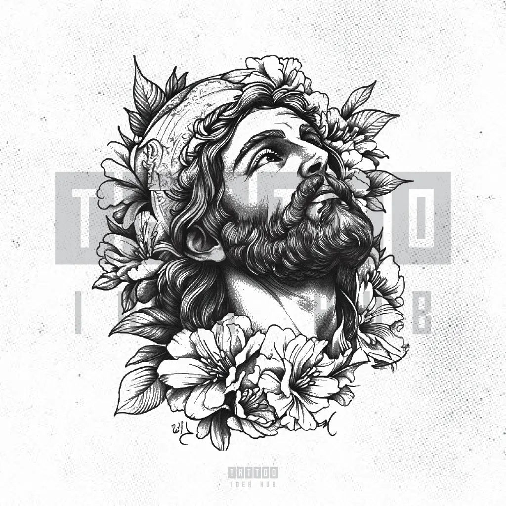 small san judas tattoo idea design stencil png