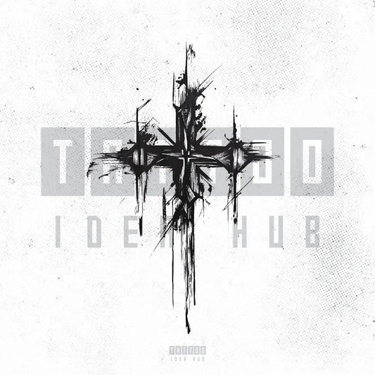 abstract 3 cross tattoo idea design stencil png