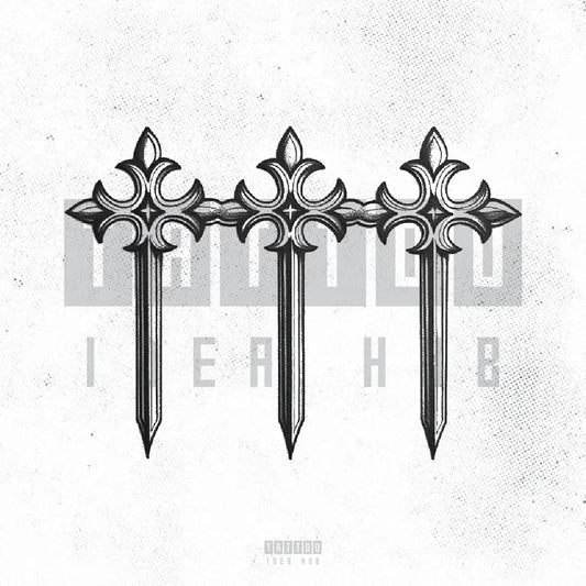 celtic 3 cross tattoo idea design stencil png