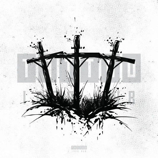 pencil art 3 cross tattoo idea design stencil png