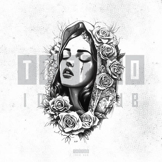 chicano virgin mary tattoo idea design stencil png