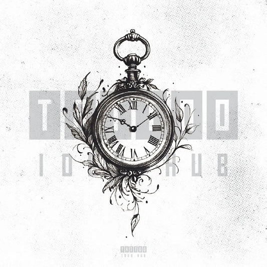 vintage clock tattoo idea design stencil png