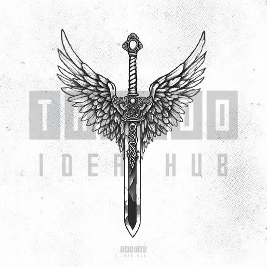 st michael sword tattoo idea design drawing stencil png