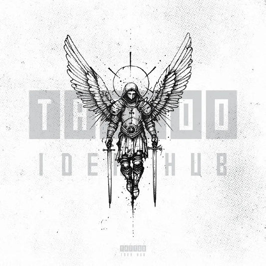 st michael the archangel tattoo idea design drawing stencil png