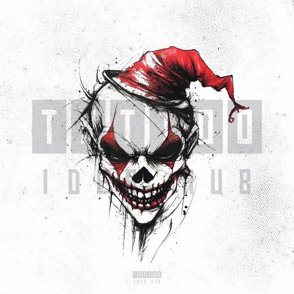 joker skull tattoo idea design drawing stencil png