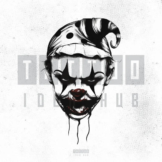 killer joker clown tattoo idea design drawing stencil png