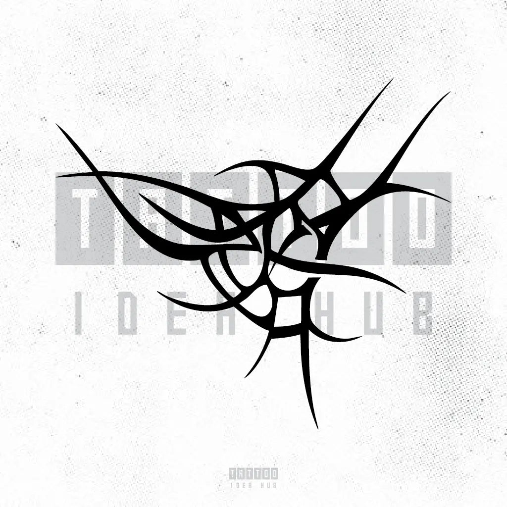 Simple Cybersigilism Neck Tattoo Design Stencil Tattoobnb