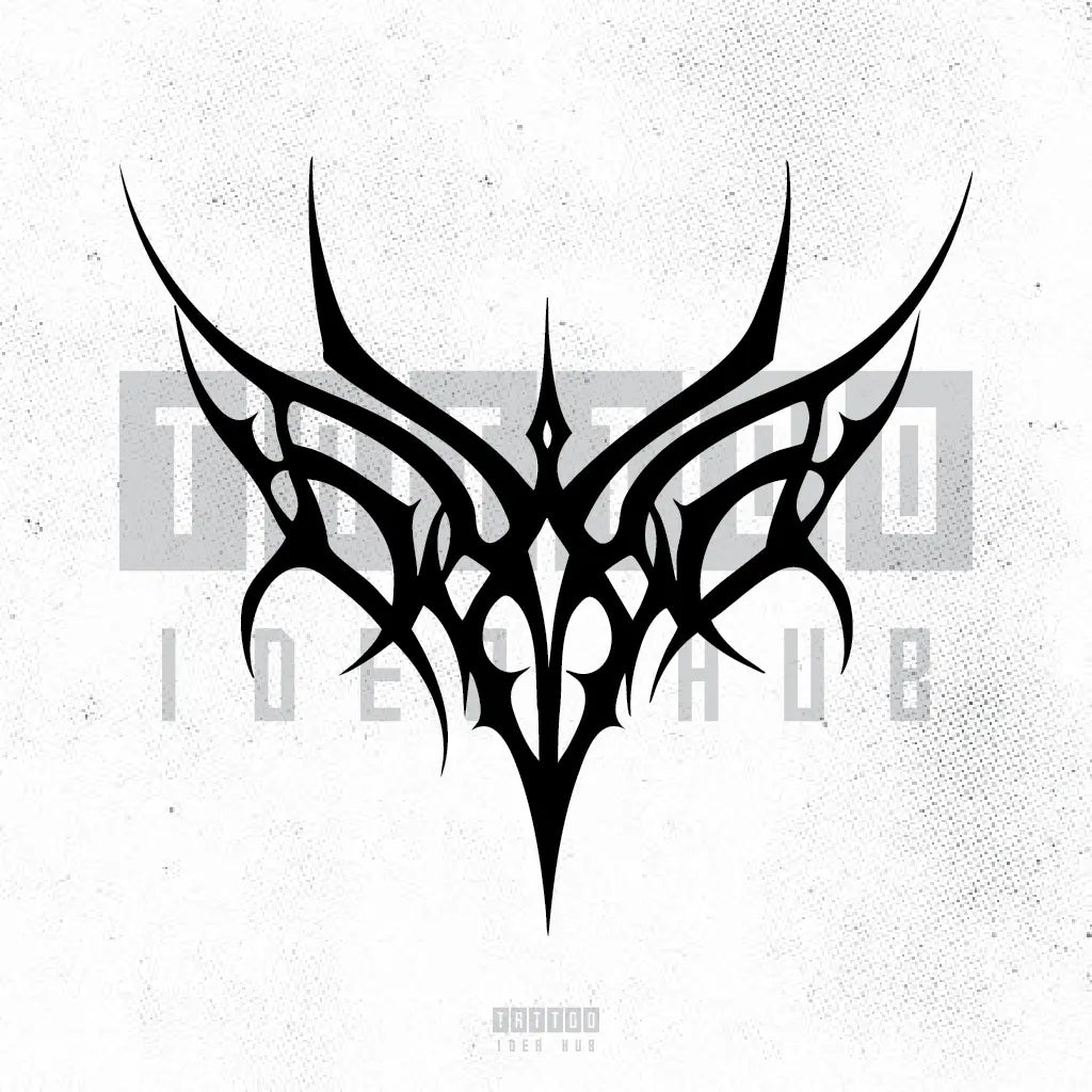 simple cybersigilism throat tattoo idea design drawing stencil png