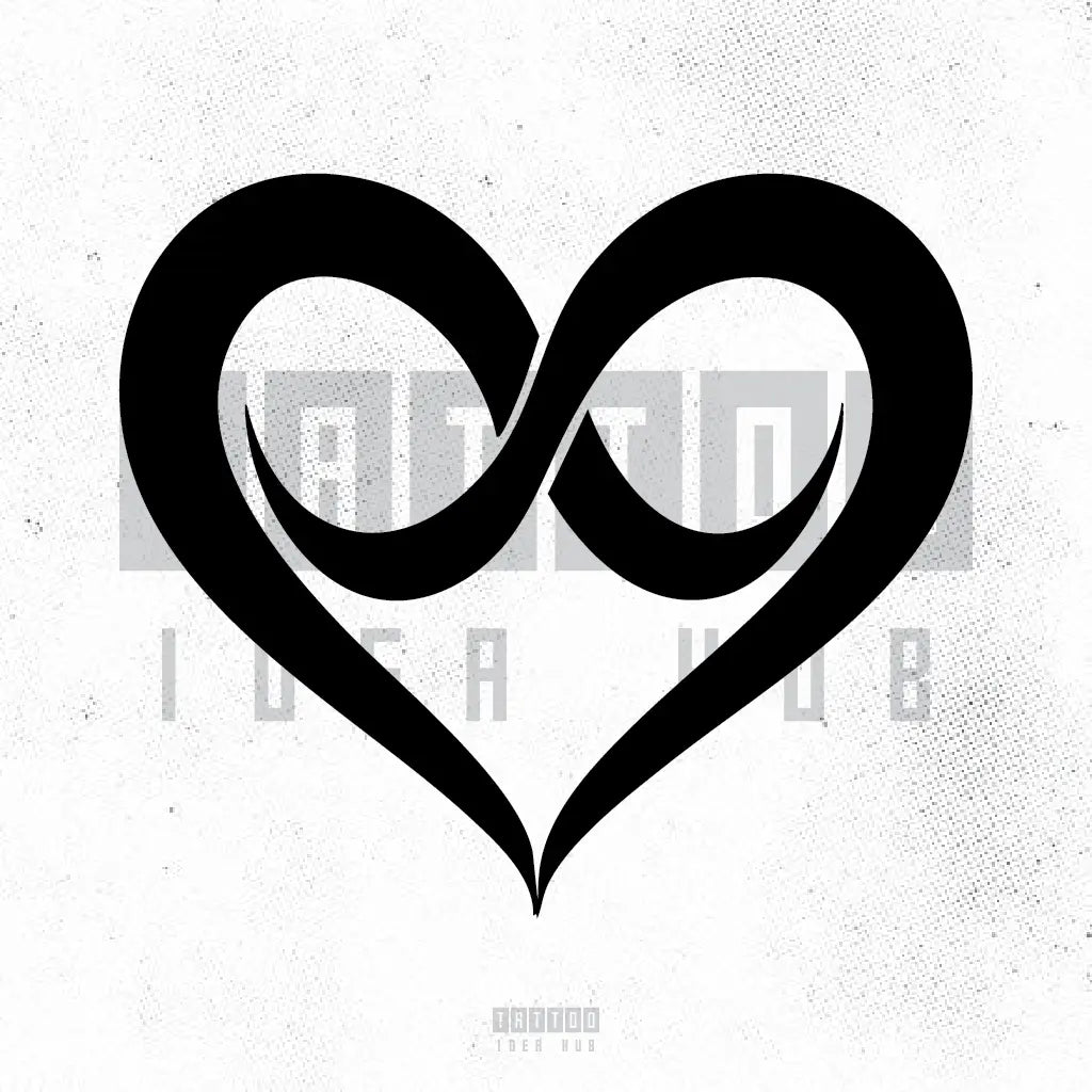 simple infinity heart symbol tattoo idea design drawing stencil png