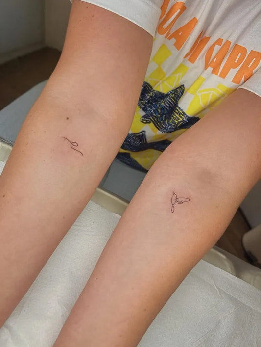 Tiny Minimalist Dove Tattoo on Women Forearm by @inkedbyamanie