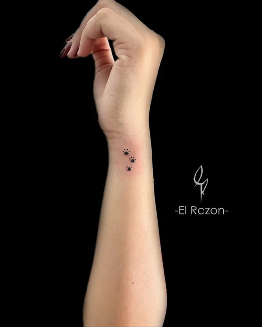 Tiny Minimalist Three Dots on Women Wrist Tattoo by @yaelraz0n