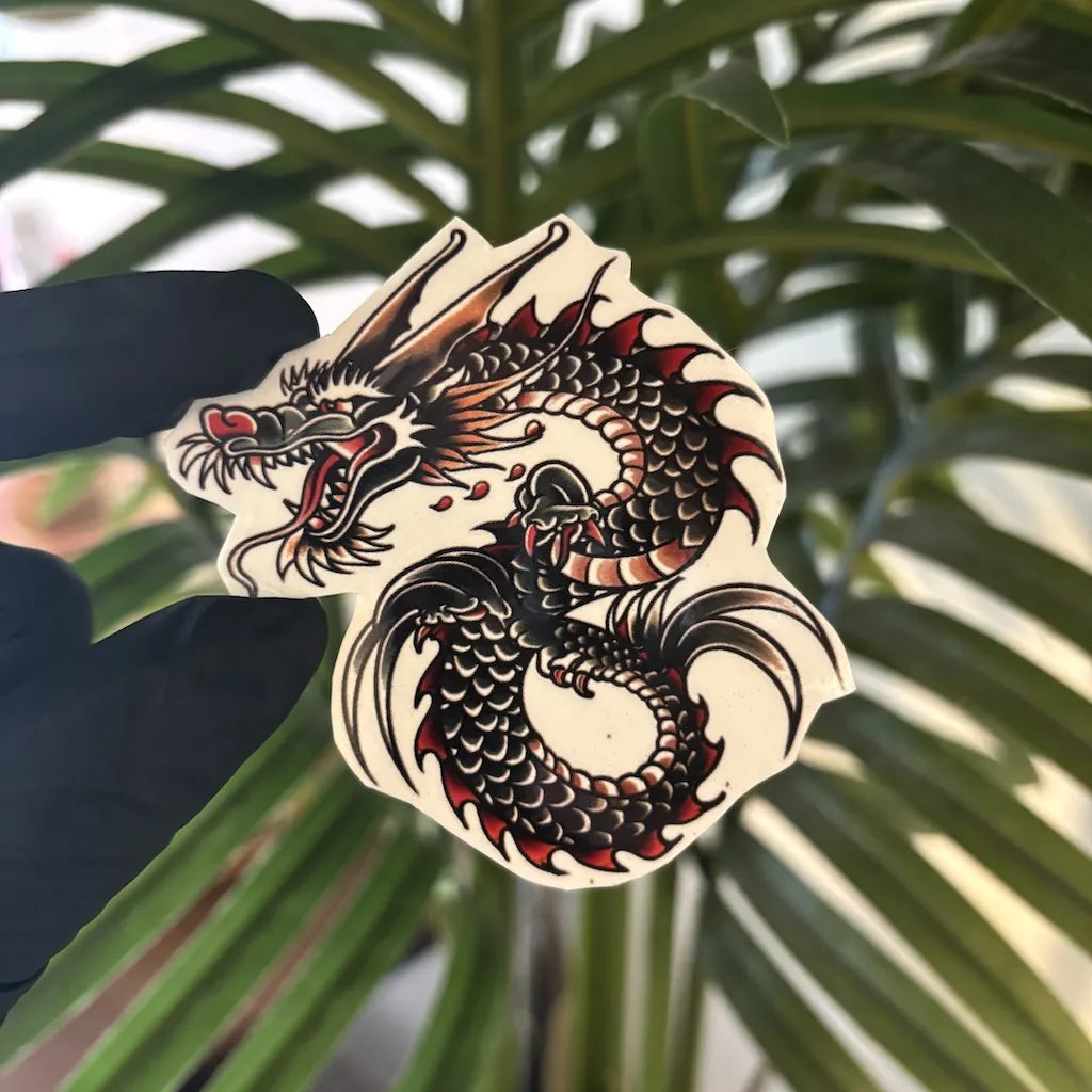 Traditional Dragon Temporary Tattoo Sticker