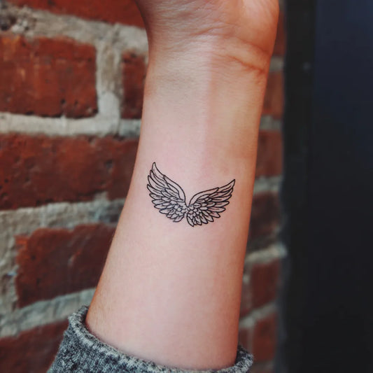 Angel Wings Tattoo for Women On Wrist