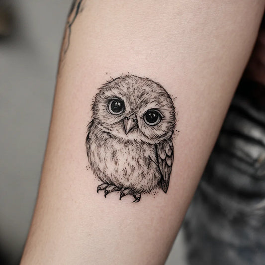 Baby Owl Tattoo
