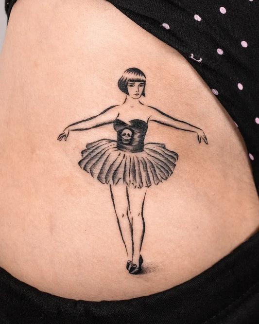 ballet dancer girl tattoo