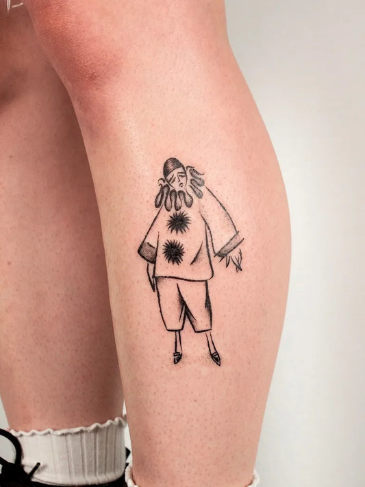 unhappy clown tattoo