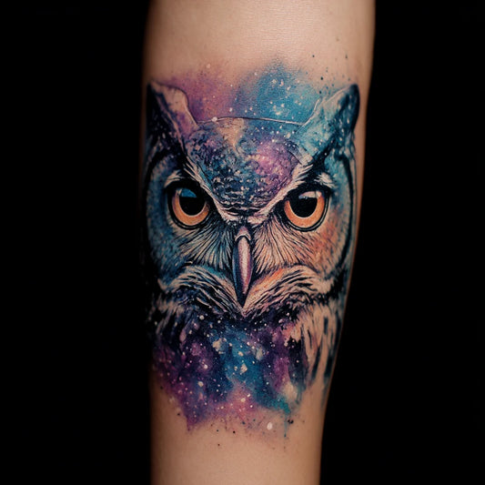 Cosmic Owl Tattoo