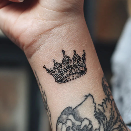 Crown Wrist Tattoo for Women