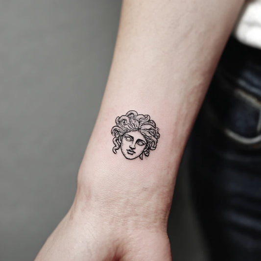 Cute Medusa Wrist Tattoo for Women