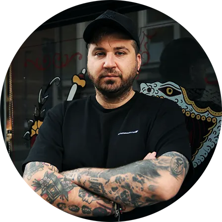 London tattoo artist George Ksirou
