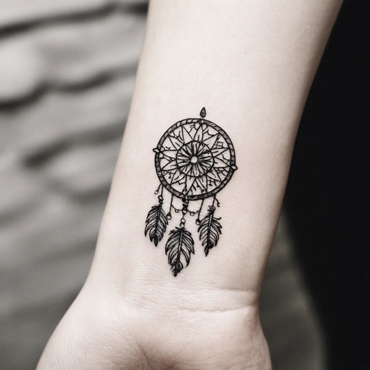 Dream Catcher Wrist Tattoo for Women