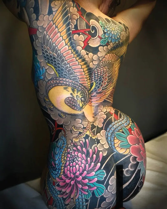 japanese irezumi full woman body tattoo