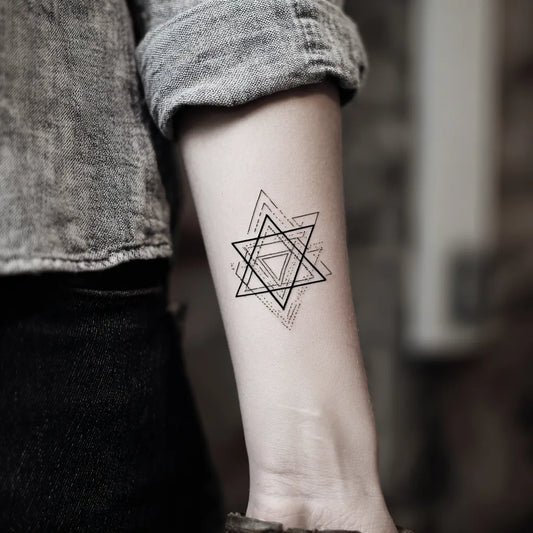 Geoemtric Forearm Wrist Tattoo for Women