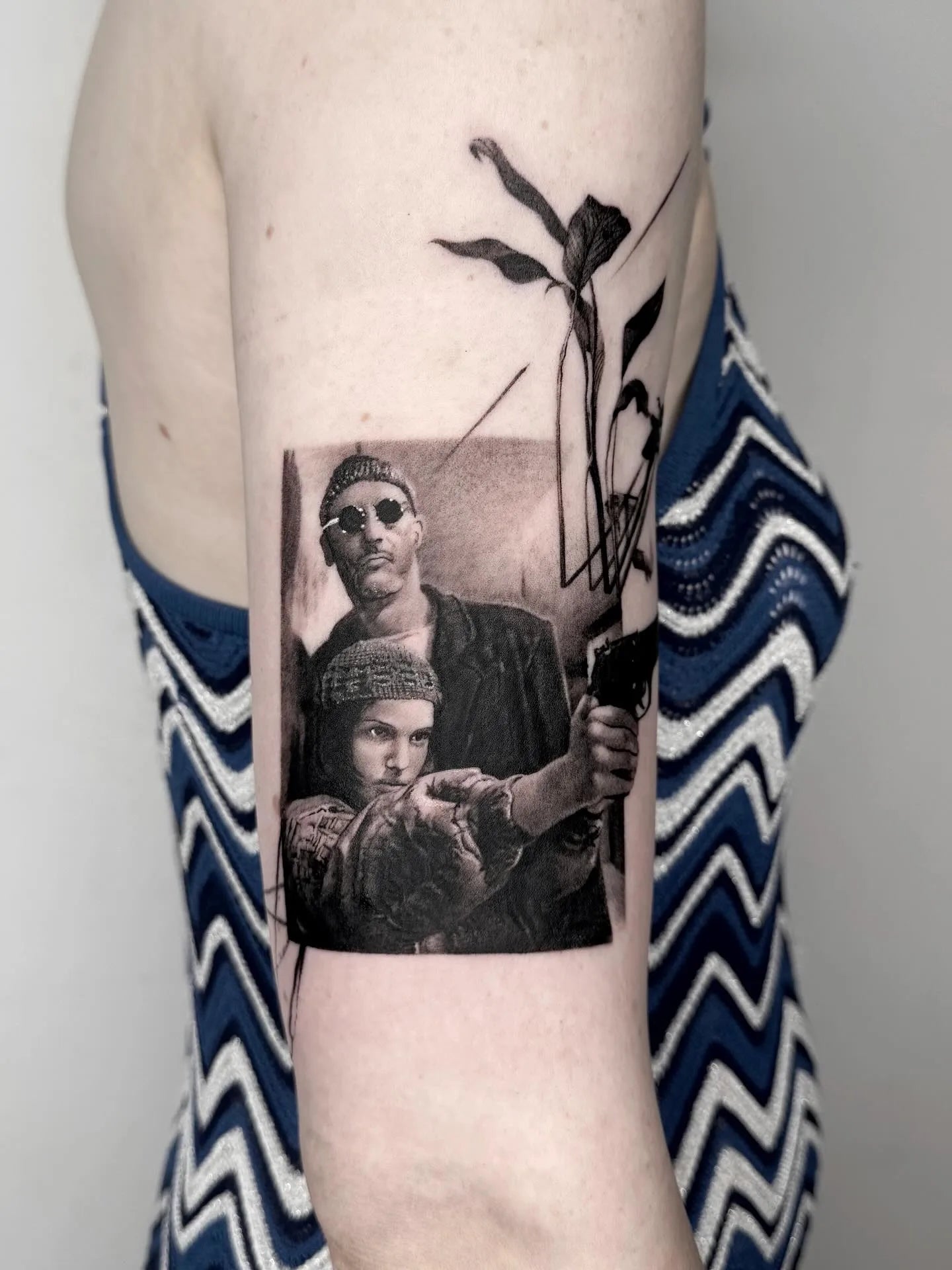 leon movie portrait realistic tattoo