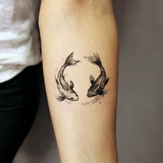 Koi Fish Circle Tattoo