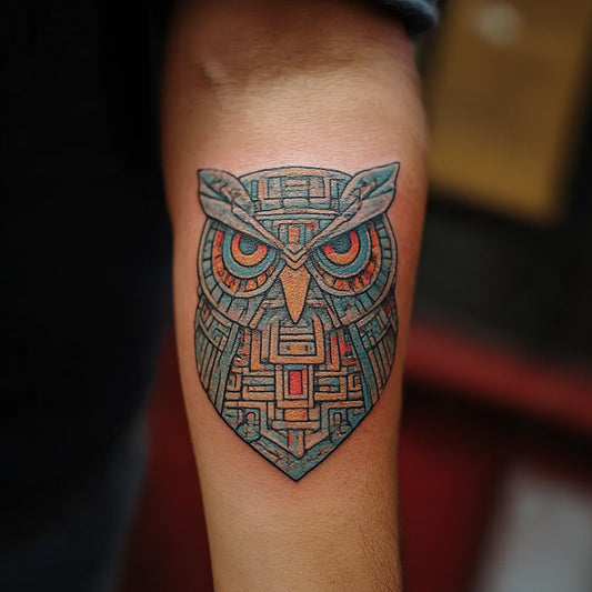 Mayan Owl Tattoo