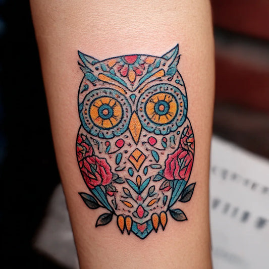 Mexican Owl Tattoo