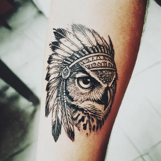 Native American Owl Tattoo
