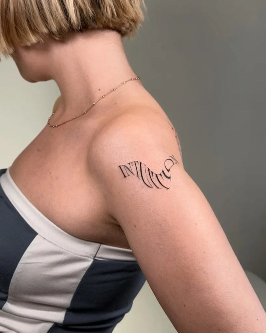 abstract blurry font lettering attoo
