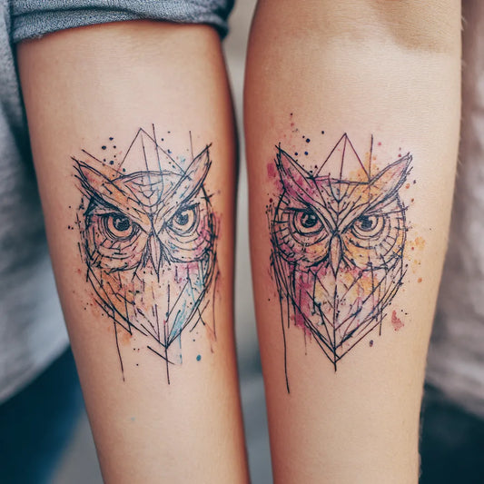 Owl Couple Tattoo