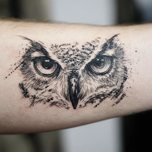 Owl Eyes Tattoo