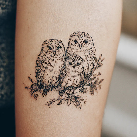 Owl Family Tattoo