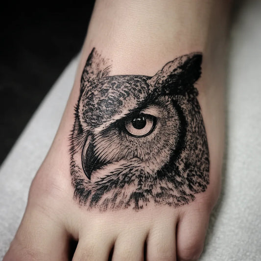 Owl Foot Tattoo