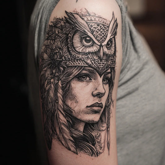 Owl Headdress Tattoo