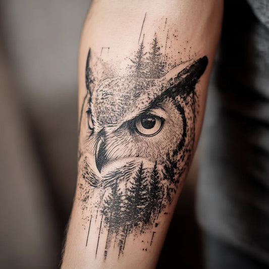 Owl Tree Tattoo
