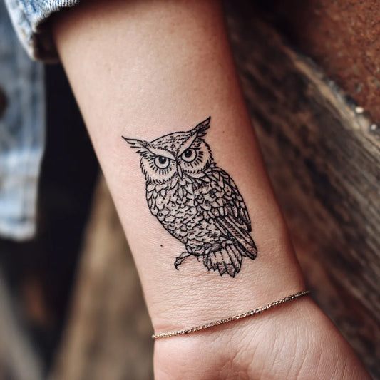 Owl Wrist Tattoo