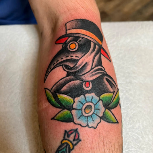 traditional plague doctor tattoo