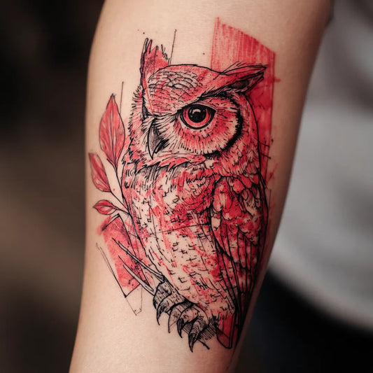 Red Owl Tattoo