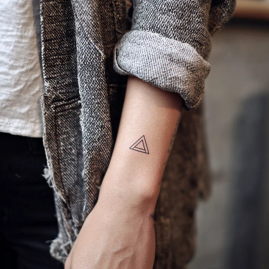 Simple Triangle Wrist Tattoo for Women