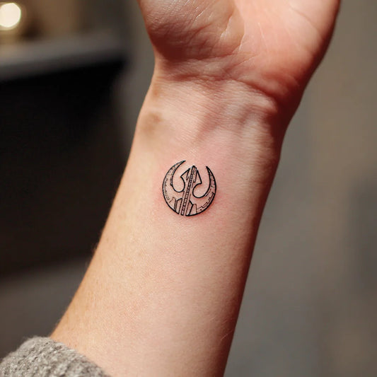 Small Star Wars Symbol Wrist Tattoo for Women