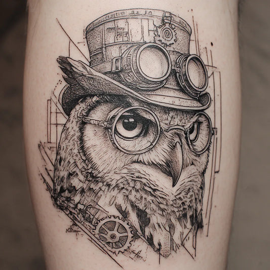 Steampunk Owl Tattoo