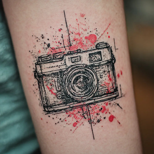 Trash Polka Camera Tattoo